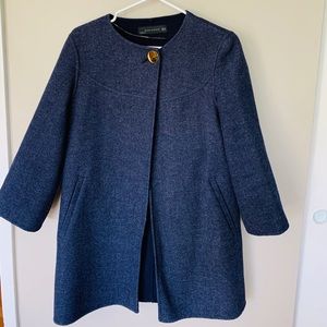 Navy blue jacket cape